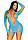 Leg Avenue Long sleeve cut out mini dress Turquoise O/S, фото 4