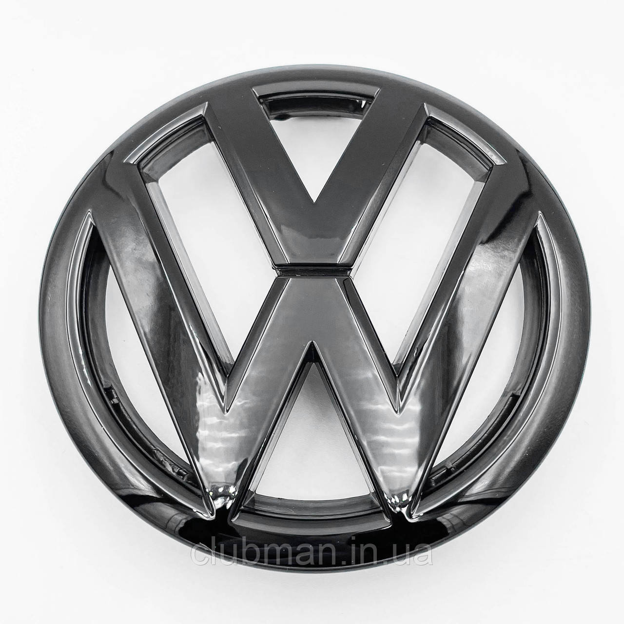 Емблема передня VW (Фольцваген) 120 mm POLO 5 (6R) 2009-2013 - Чорний глянець (6R0 853 600A)