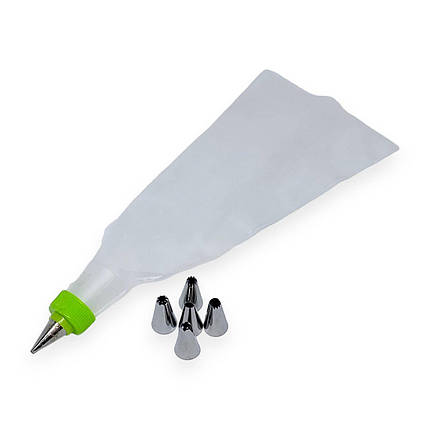 Кондитерський мішок №18763 з перехідником та насадками 6 шт, фото 2