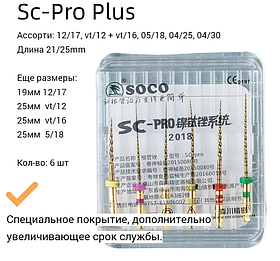 Файли SOCO SC-PRO files 2018 25 mm. (асорті) Файли машинні соко асорті