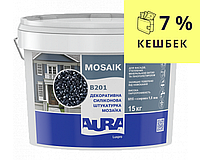 Штукатурка кварцова AURA LUX PRO MOZAIK M15 мозаїчна (зерно 1,5 мм) B226 15кг