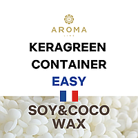 Воск для изготовления контейнерных свечей Keragreen Container Easy (Соя + Кокос) 1 кг