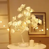 Настольное светодиодное дерево бонсай Розы Белый теплый  YU227
