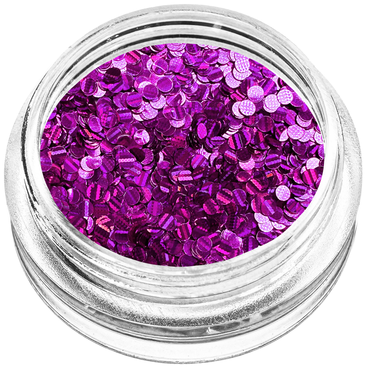 Конфеті кружечки для декору, лілова голограма маленькі