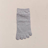 Шкарпетки з пальцями низькі світло-сірі