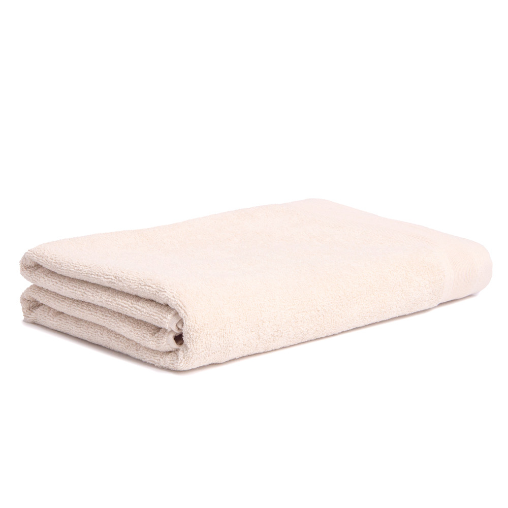 Махровий рушник "Ідеал" 70х140 см, бежевий, щільність 450 г/м², натуральна бавовна, фото 1