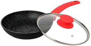 Сковорідка антипригар 24 см з кришкою OSCAR CHEF