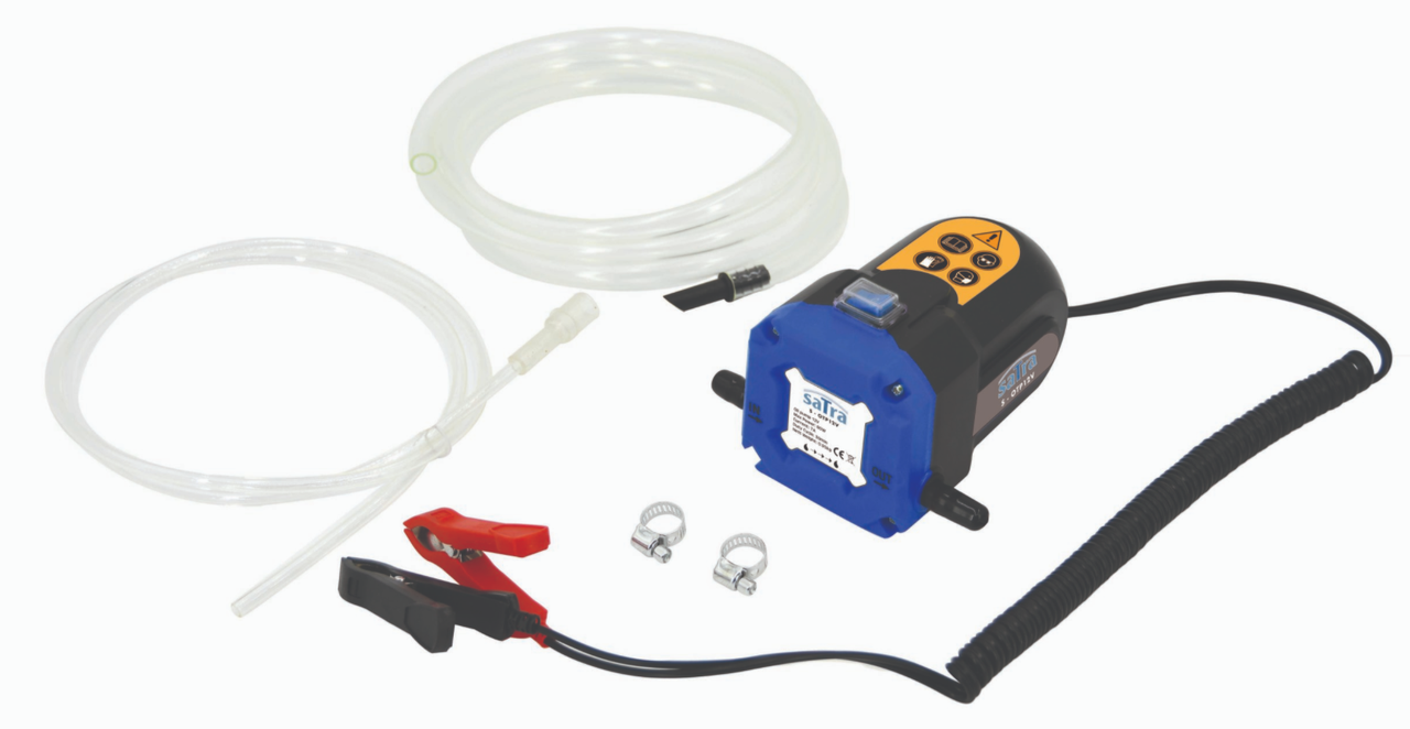 Насос вакуумний 12V для перекачування оливи та ДТ (+ шланги) SATRA S-OTP12V, фото 1