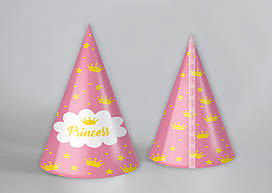 Ковпачок паперовий Твоя Забава "Princess" рожевий 20шт.