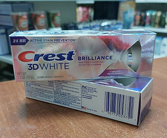 Паста зубна Відбілювальна Crest 3D White BRILLIANCE VIBRANT PEPPERMINT (99g) USA