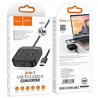 Концентратор USB HUB Hoco HB31 USB2.0+4*USB2.0, кабель 0,2м