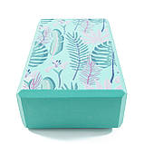 Блок для йоги (йога блок, цегла для йоги) OSPORT EVA Leaves (MS 0858-12) Бірюзовий, фото 5