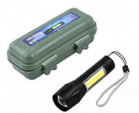 Тактический фонарик светодиодный в кейсе Bailong BL 517 USB microcharge для военных ВСУ