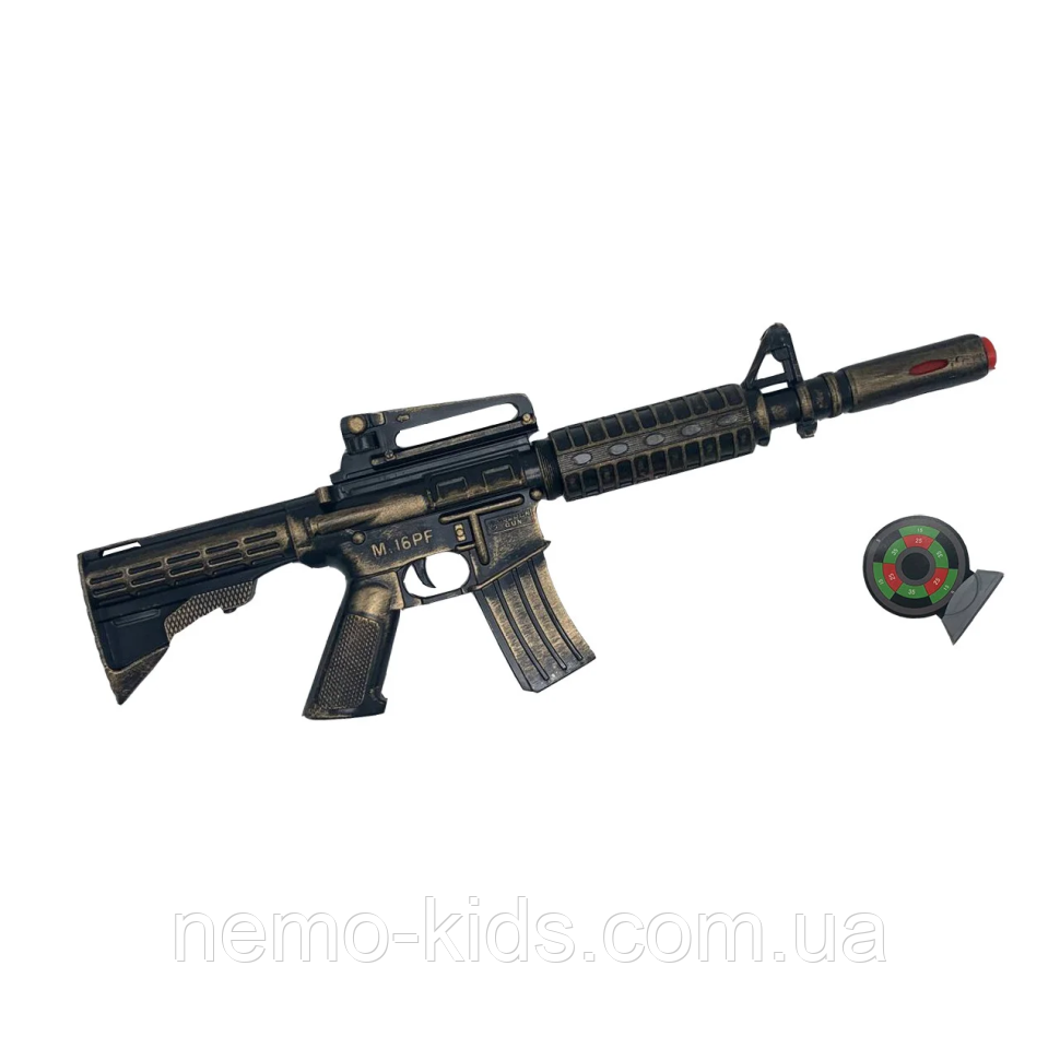 Іграшковий автомат з м'якими кулями M16 PF Golden Gun