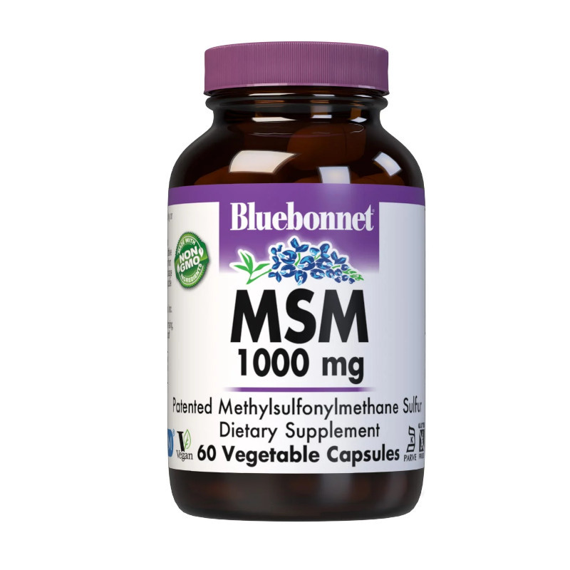 MSM 1000 mg Bluebonnet Nutrition, 60 капсул