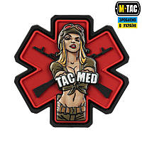 M-tac Резиновый шеврон патч Боевой Медик ( Парамедик ) TacMed для военных