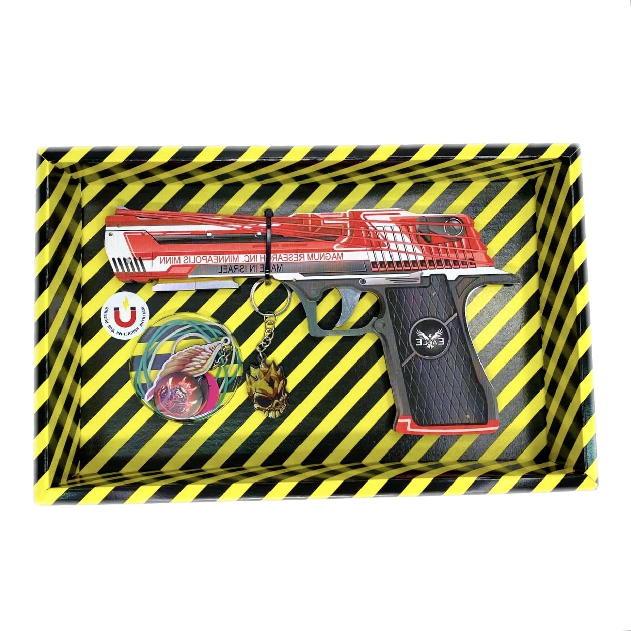 Дерев'яний гумкостріл-пістолет "DESERT EAGLE CODE RED" із STANDOFF 2, іграшкова зброя
