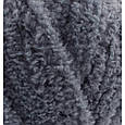 Пряжа плюшева Alize Softy (Алізе Софтлі), Темно-сірий №87, 50гр., 115м. нитки для в'язання, фото 3