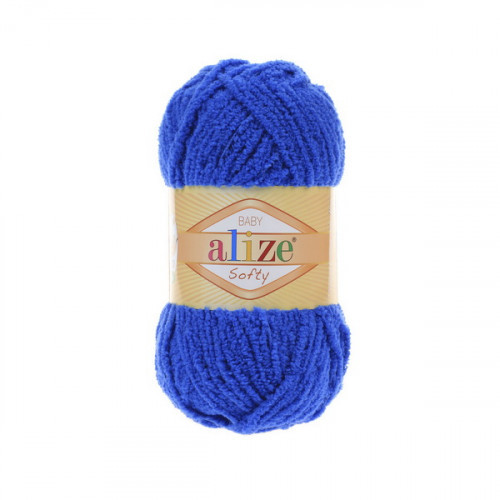 Пряжа плюшева Alize Softy (Алізе Софтлі), Синій №141, 50гр., 115м. нитка для в'язання