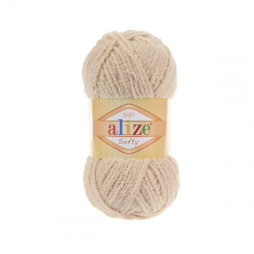 Пряжа плюшева Alize Softy (Алізе Софтлі), Шампань №310, 50гр., 115м. нитка для в'язання