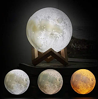 Светильник месяц на подставке 3D Moon Lamp 15см 3 режима