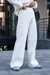 Теплі зимові білі брюки на флісі розмір XS, S, M, L, XL Ісса