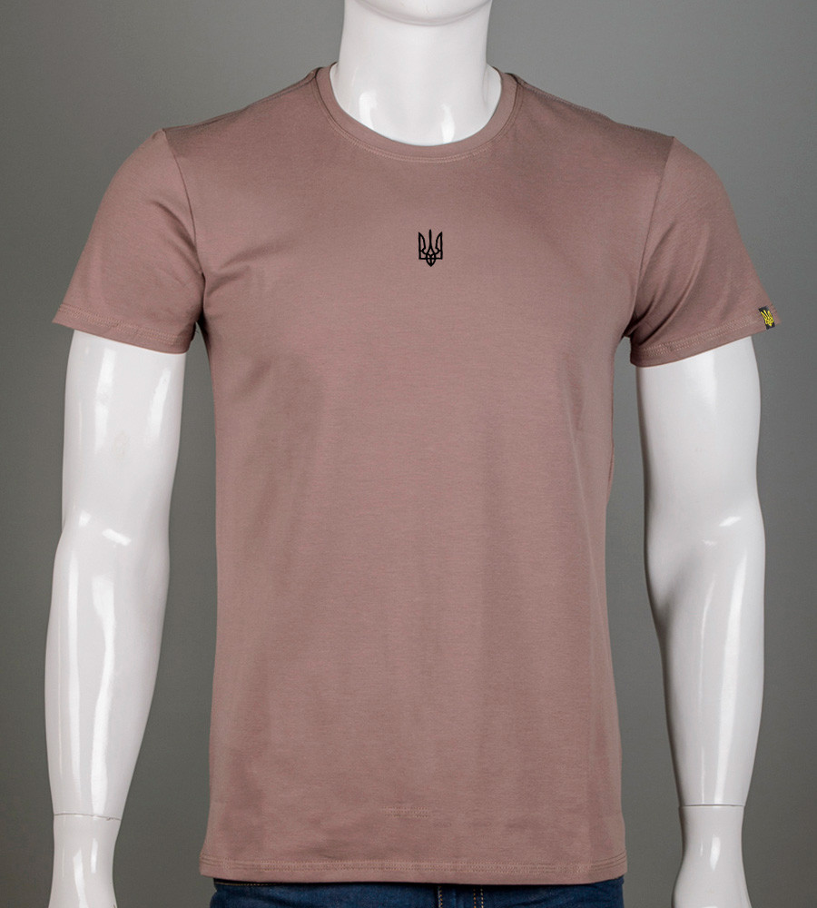 Футболка чоловіча Тризуб 2401м (Уп.4шт M-XXL), Капучино