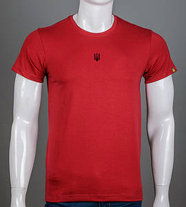 Футболка чоловіча Тризуб 2401м (Уп.4шт M-XXL), Червоний