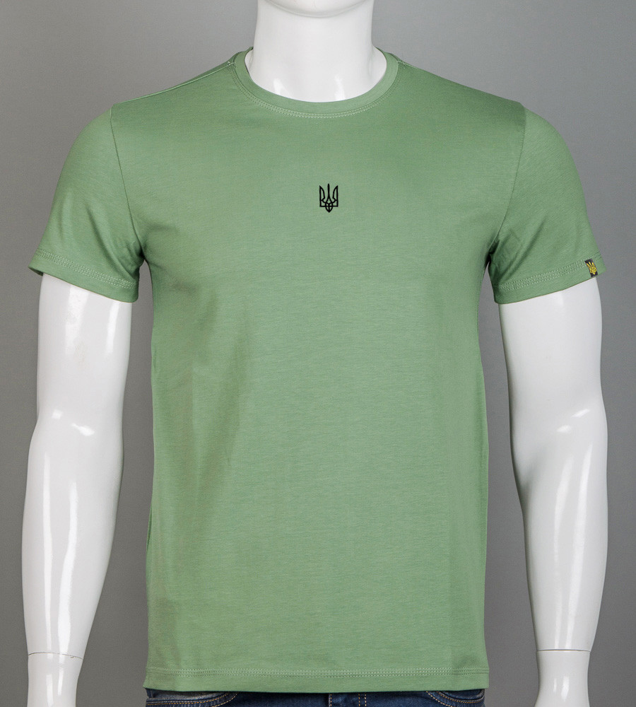 Футболка чоловіча Тризуб 2401м (Уп.4шт M-XXL), Оливковий
