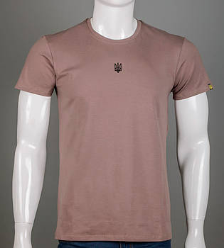 Футболка чоловіча Тризуб 2401м (Уп.4шт M-XXL), Капучино