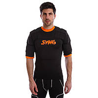 Футболка для регби с защитой SYN6 SS402 (р-р L-XL, черный-оранжевый)