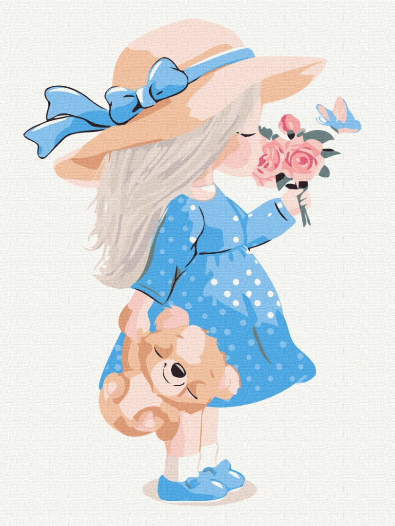 Картини за номерами "Маленька леді" розмальовки за цифрами.30*40 см.Україна, фото 1