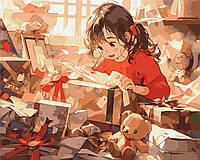 Картины по номерам "Подарунки на Різдво" раскраски по цифрам. 40*50 см.Украина