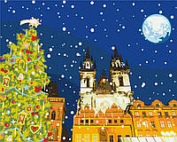 Картины по номерам "Новогодняя Прага" раскраски по цифрам. 40*50 см.Украина