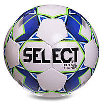 М'яч для футзала No4 ламін. ST SUPER FB-2986 (5 сл., зшитий вручну) (білий синій)