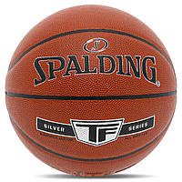 Мяч баскетбольный Composite Leather №7 SPALDING 76859Y TF SILVER (бутил, оранжевый)