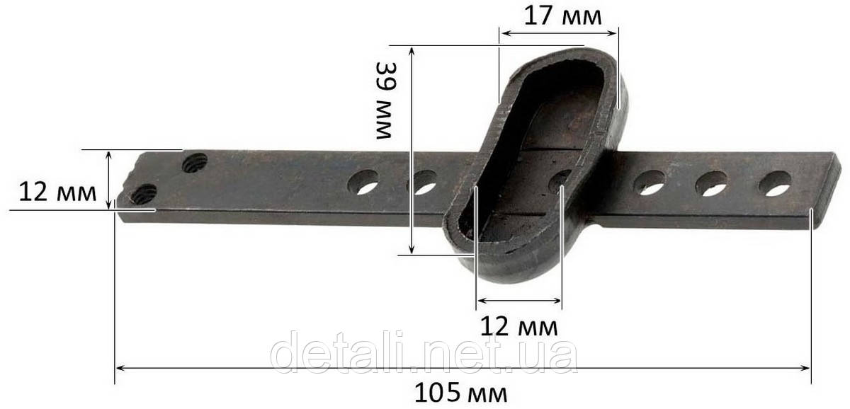 Шток лобзика большая рюмка L105 h12 рюмка 34*12 - фото 2 - id-p304611760