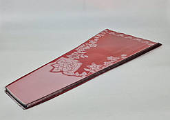 Конусна упаковка під квіти з візерунком 14х38хh80(100 шт)Задня стінка метал червоний