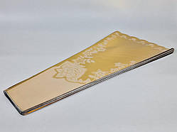 Конусна упаковка під квіти з візерунком 14х38хh80(100 шт)Задня стінка метал золото