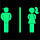 Таблички на дверь туалета - Инопланетянин светятся в темноте, фото 3