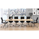 Офісний стіл для переговорів Loft-design Q-2700 мм довгий прямокутний лдсп дуб-палена, фото 6
