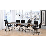 Офісний стіл для переговорів Loft-design Q-2700 мм довгий прямокутний лдсп дуб-палена, фото 5