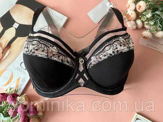 80/85/90F М'який бюстгальтер великого розміру чорний бежевий, фото 1