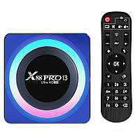 ТБ Приставка X88 PRO RK3528 4/32 13 8K Android TV Smart Box Колір Чорний