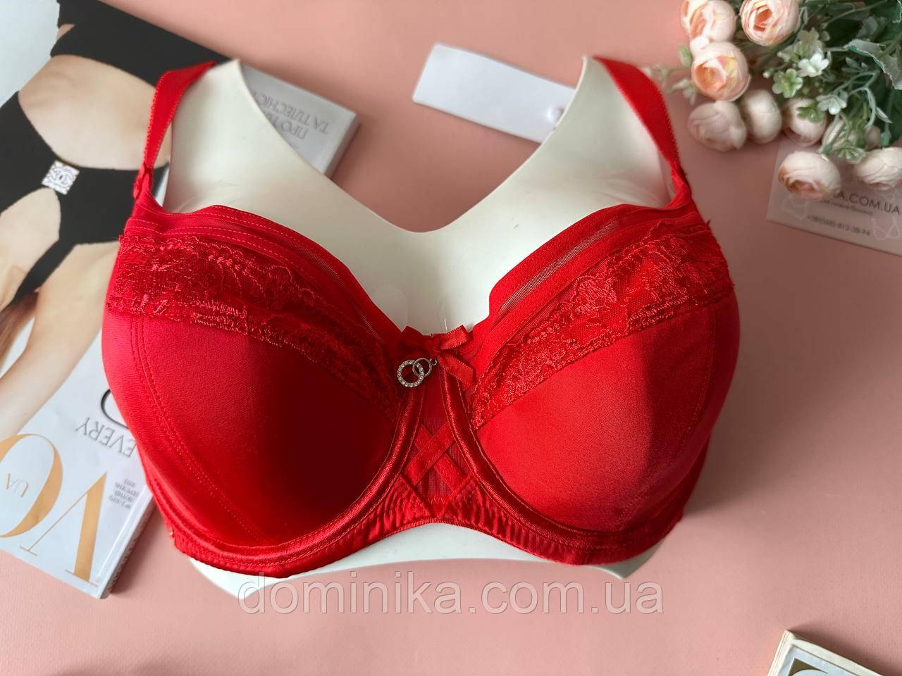 90Е М'який бюстгальтер Е червоний