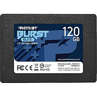 SSD Диск Patriot Burst Elite 120GB 2.5" 7mm SATAIII TLC 3D (PBE120GS25SSDR) Характеристика Черный