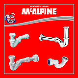 Сифон для біде одноколінний без зливу 1 1/4"х32 мм HC24-32 McAlpine, фото 7
