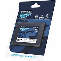 SSD Диск Patriot Burst Elite 240GB 2.5" 7mm SATAIII TLC 3D (PBE240GS25SSDR) Характеристика Черный