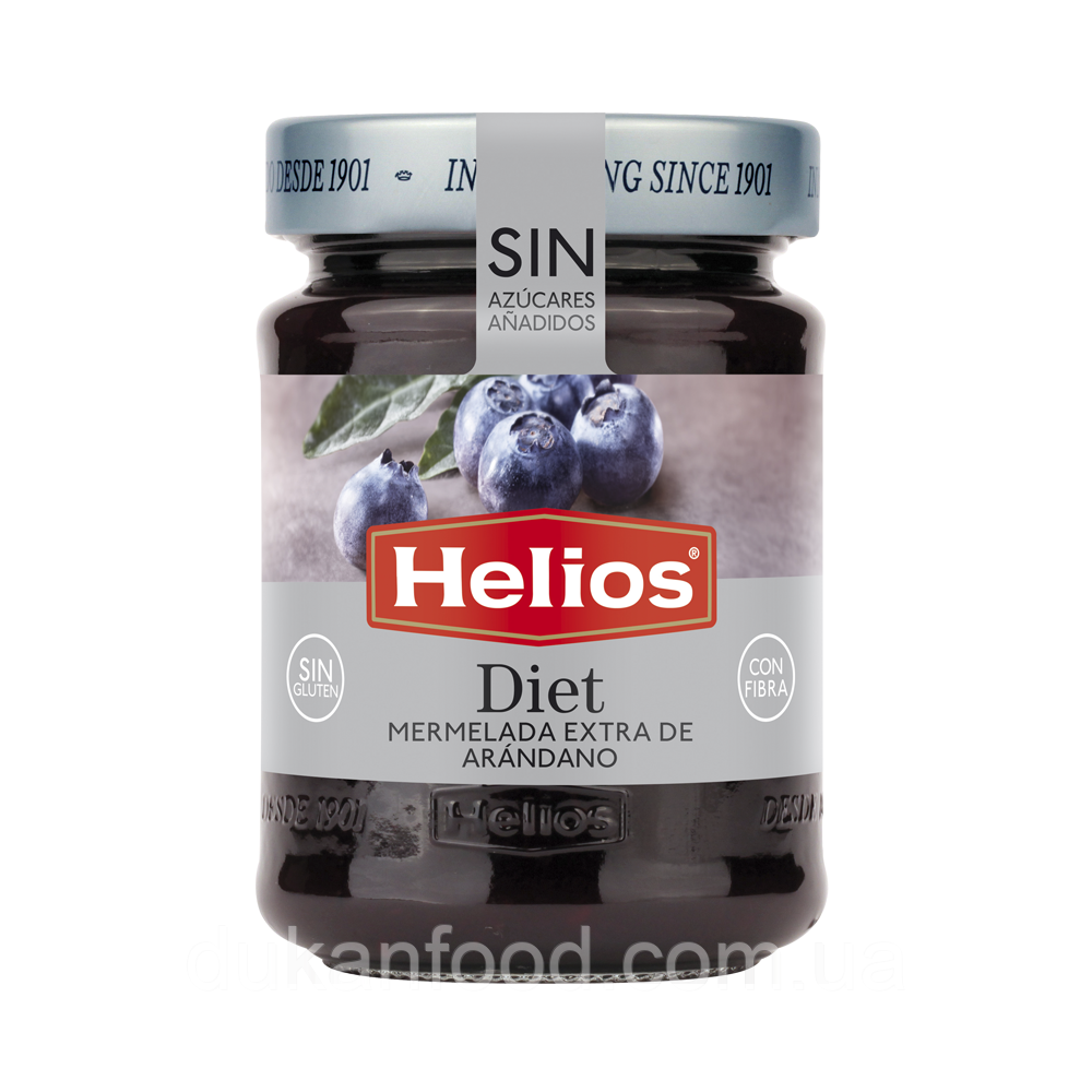 Джем HELIOS "Чорниця" без цукру, 280 г