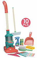 Детский игровой набор для уборки с пылесосом 10 предметов